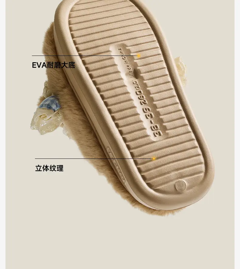 Tiktok Popular Bear-Shaped Cotton Slippers for Women, Autumn and Winter Home Warm Plush Slippers, Winter Indoor Home Plush Slippers — feature 13