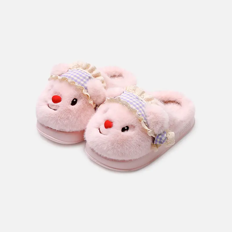 Tiktok Popular Bear-Shaped Cotton Slippers for Women, Autumn and Winter Home Warm Plush Slippers, Winter Indoor Home Plush Slippers - Image 2