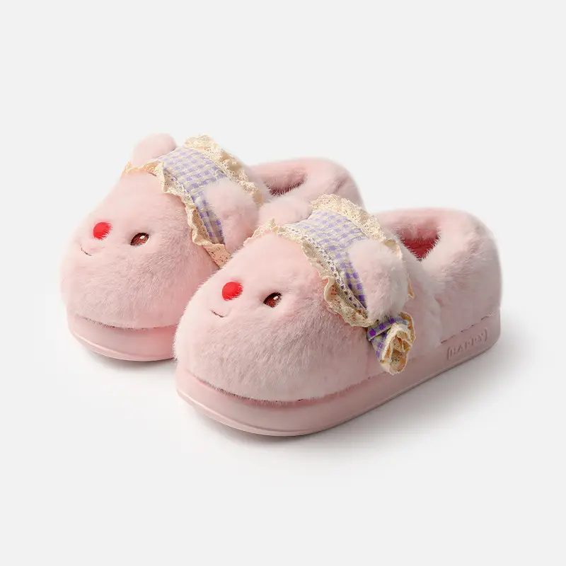 Tiktok Popular Bear-Shaped Cotton Slippers for Women, Autumn and Winter Home Warm Plush Slippers, Winter Indoor Home Plush Slippers - Image 5