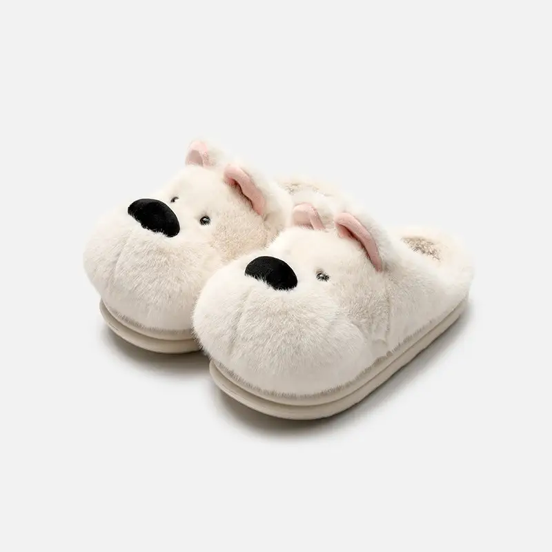 Tiktok Popular Bear-Shaped Cotton Slippers for Women, Autumn and Winter Home Warm Plush Slippers, Winter Indoor Home Plush Slippers - Image 9