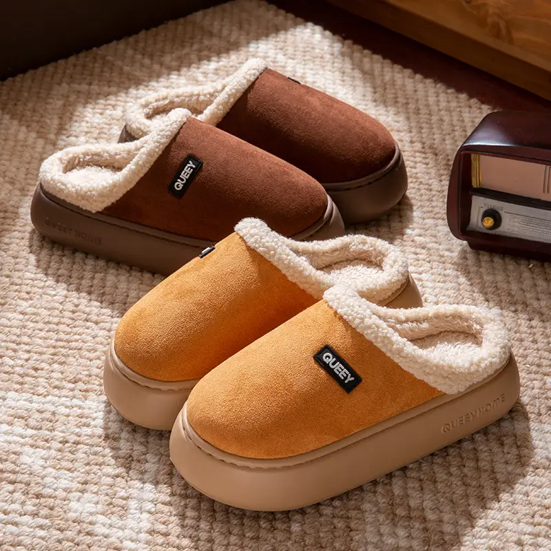 Women's Winter 2026 New Style Home Indoor Thick-Soled Warm Non-Slip Plush Slippers for Men - Image 8