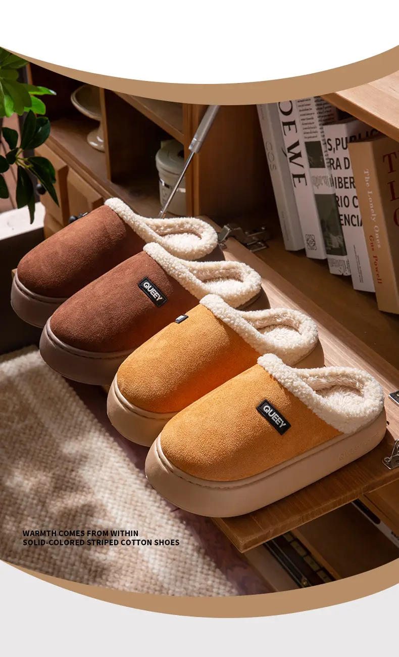 Women's Winter 2026 New Style Home Indoor Thick-Soled Warm Non-Slip Plush Slippers for Men — feature 11