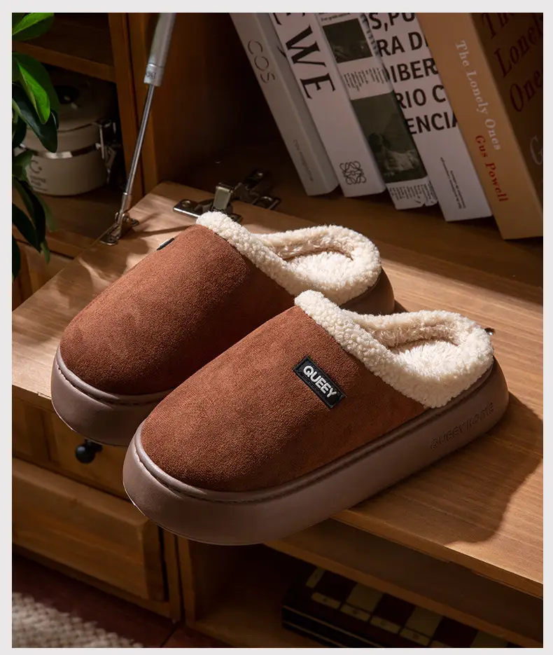Women's Winter 2026 New Style Home Indoor Thick-Soled Warm Non-Slip Plush Slippers for Men — feature 15