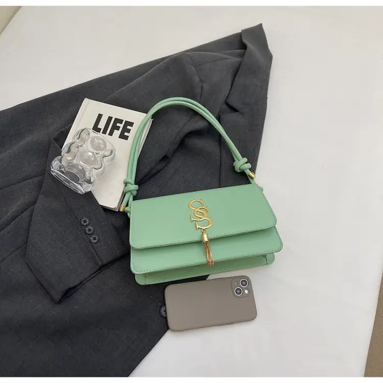 Pink Gold Logo Shoulder Bag for Women — feature 16