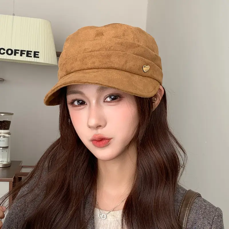 Suede Japanese Style Women's Hat Autumn Winter — feature 10