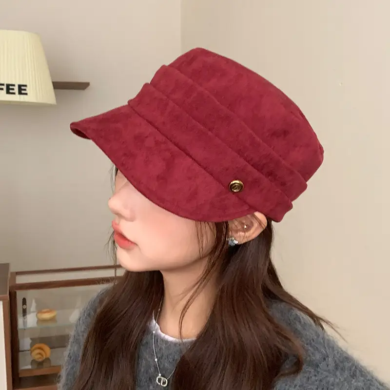 Suede Japanese Style Women's Hat Autumn Winter — feature 22