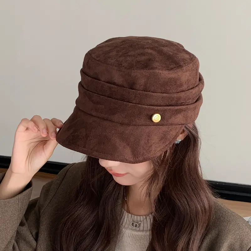 Suede Japanese Style Women's Hat Autumn Winter — feature 28