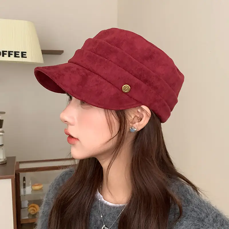 Suede Japanese Style Women's Hat Autumn Winter - Image 12