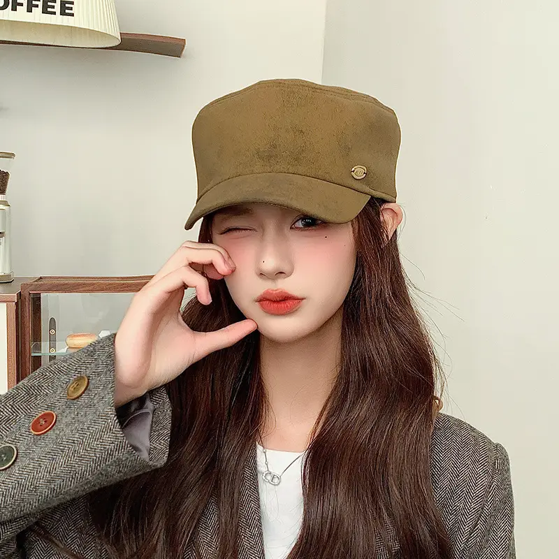 Suede Japanese Style Women's Hat Autumn Winter - Image 23