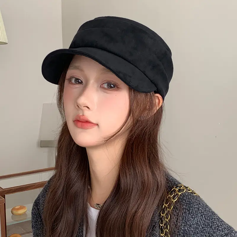 Suede Japanese Style Women's Hat Autumn Winter - Image 3