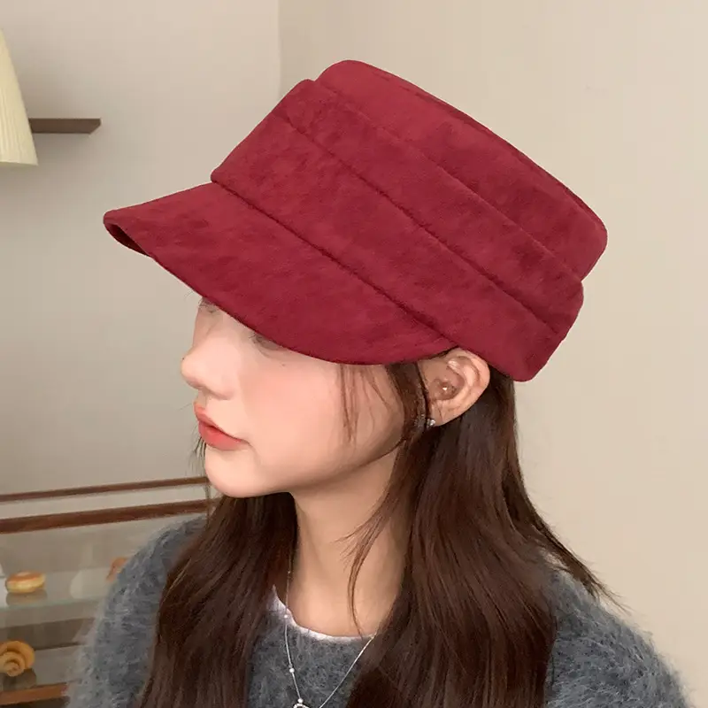 Suede Japanese Style Women's Hat Autumn Winter - Image 4