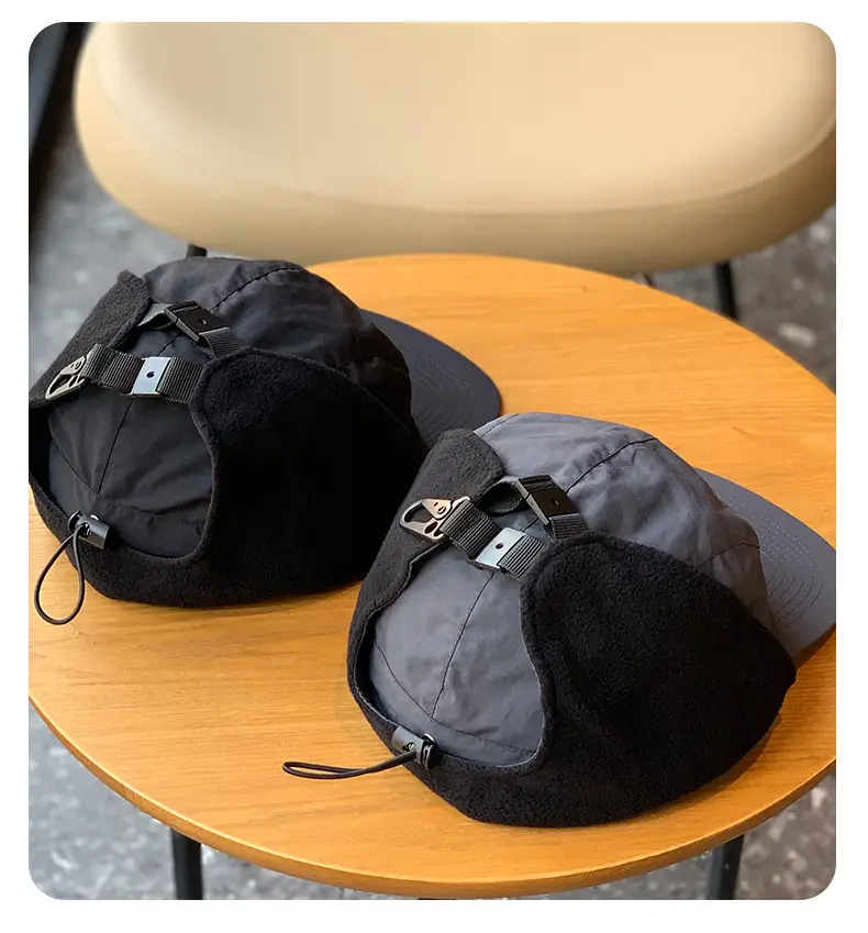 Autumn Winter Lei Feng Hat with Warm Ear Lining & Hard Brim — feature 8