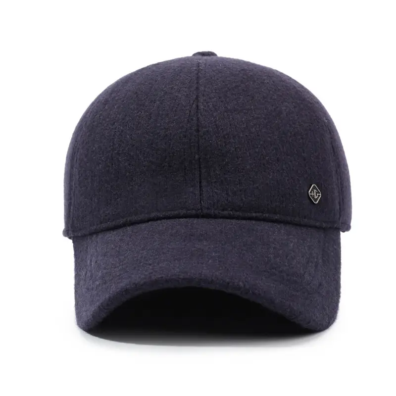 Men's Winter Velvet Cap Navy Blue Cold Proof