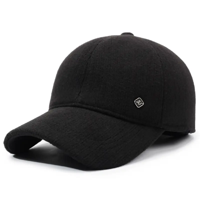 Men's Winter Velvet Cap Navy Blue Cold Proof