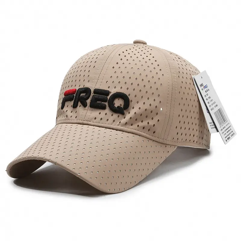 Men Sun Hat FreQ Embroidered Beige - Image 5