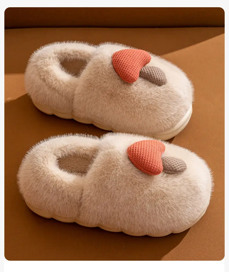 Cute Mushroom Cotton Slippers Women Winter Warm Non-Slip — feature 4