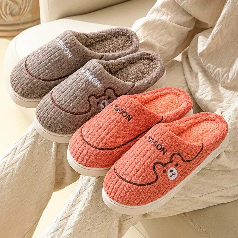 Women's 2025 New Winter Home Indoor Warm Plus Plush Slippers for Men in Autumn and Winter - Image 5