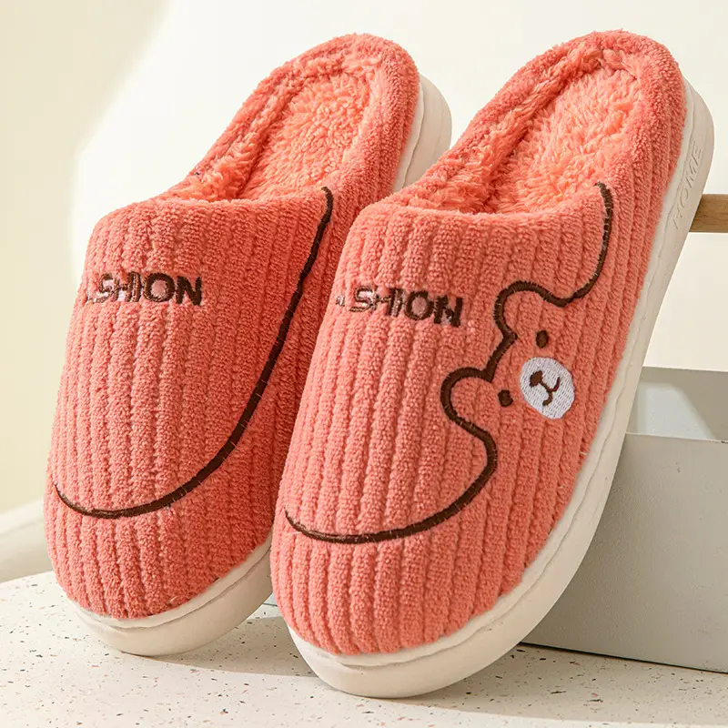 Women's 2025 New Winter Home Indoor Warm Plus Plush Slippers for Men in Autumn and Winter - Image 2