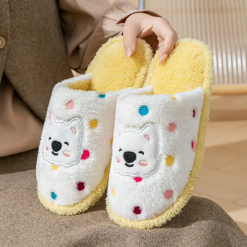 Cixi Cotton Slippers for Women in Winter, Spring & Fall, Indoor Warm and Non-Slip Home Furnishings, Cixi Winter Plush Men's Slippers - Image 3