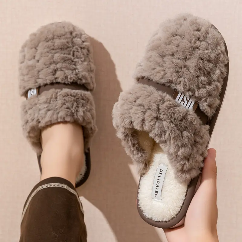 Cixi Cotton Slippers for Women in Winter, Spring & Fall, Indoor Warm and Non-Slip Home Furnishings, Cixi Winter Plush Men's Slippers - Image 2