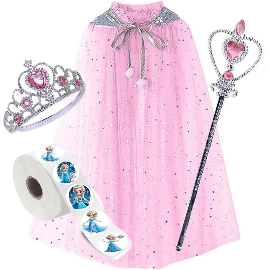 Frozen Veil Elsa Elsa Cloak Princess Shawl Sophia Cloak Girls Halloween Children's Dress up - Image 2