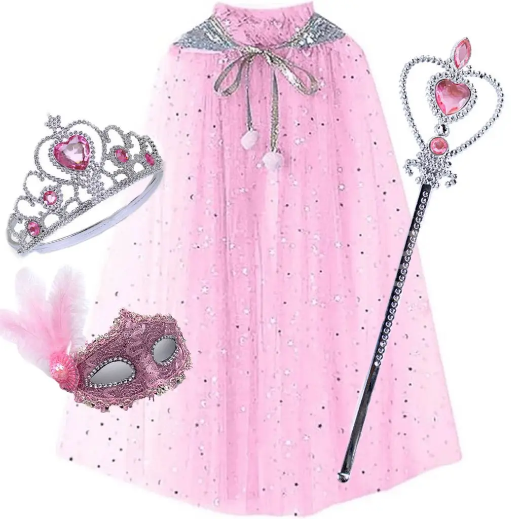 Frozen Veil Elsa Elsa Cloak Princess Shawl Sophia Cloak Girls Halloween Children's Dress up - Image 10