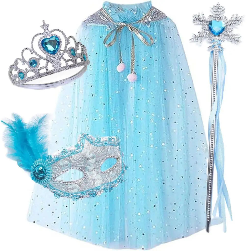 Frozen Veil Elsa Elsa Cloak Princess Shawl Sophia Cloak Girls Halloween Children's Dress up - Image 13
