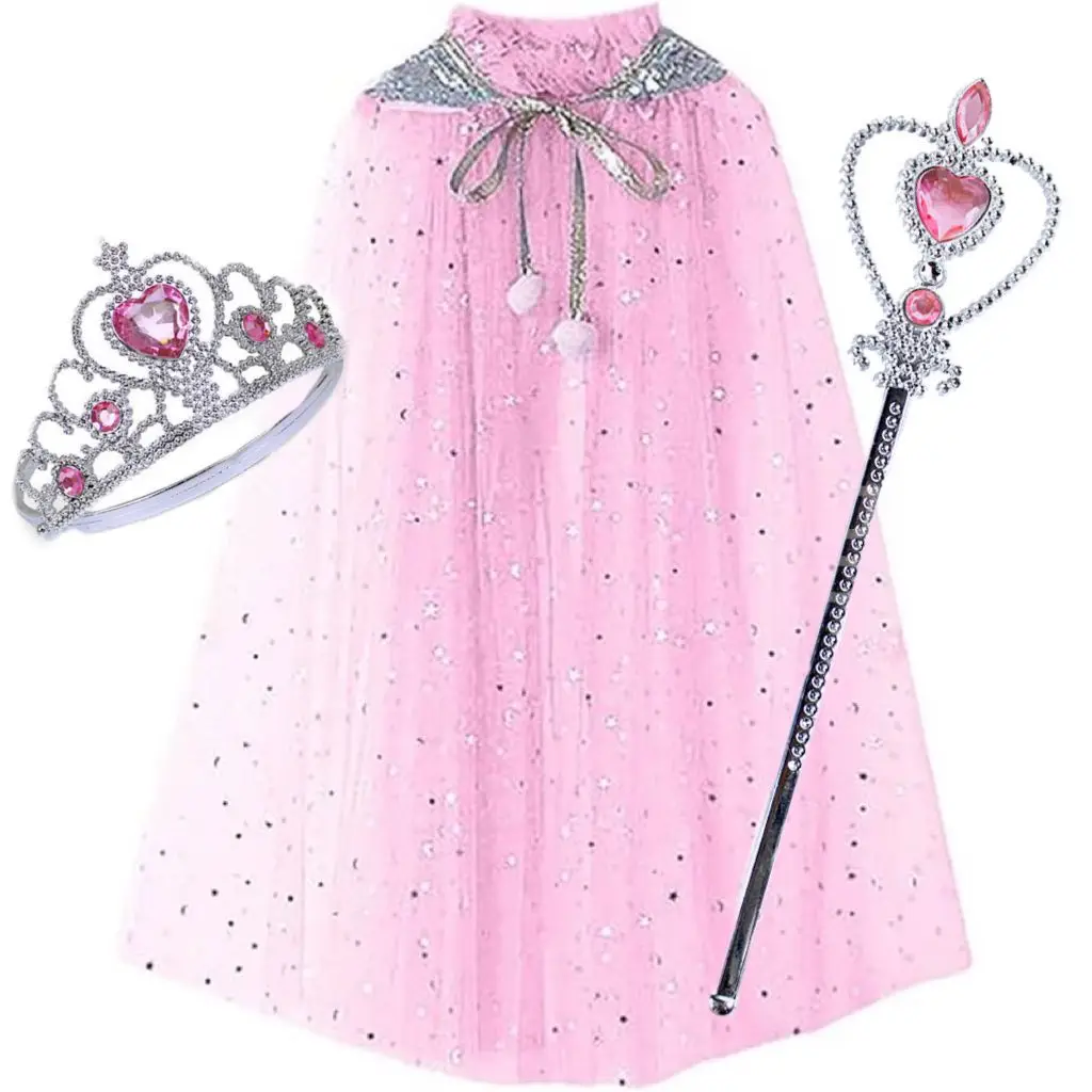 Frozen Veil Elsa Elsa Cloak Princess Shawl Sophia Cloak Girls Halloween Children's Dress up - Image 18