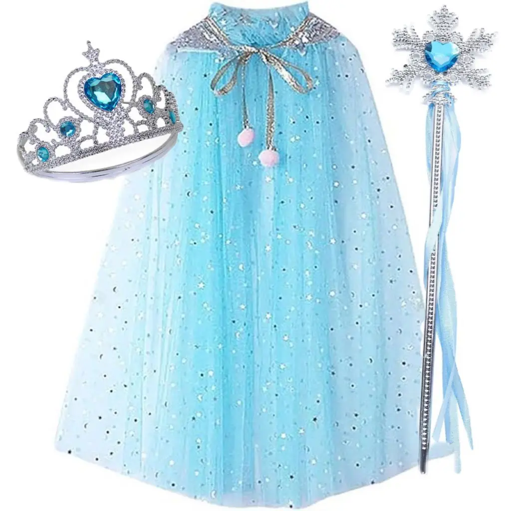 Frozen Veil Elsa Elsa Cloak Princess Shawl Sophia Cloak Girls Halloween Children's Dress up - Image 21