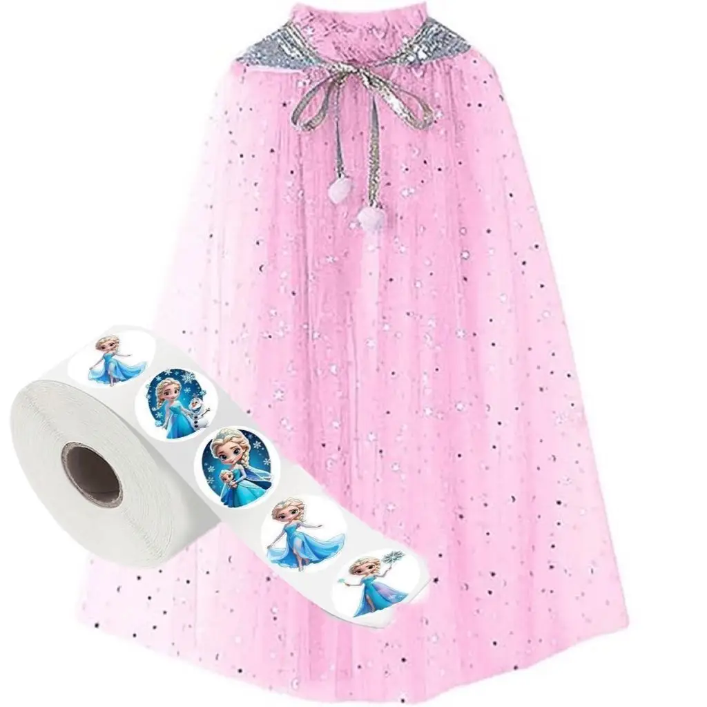 Frozen Veil Elsa Elsa Cloak Princess Shawl Sophia Cloak Girls Halloween Children's Dress up - Image 26