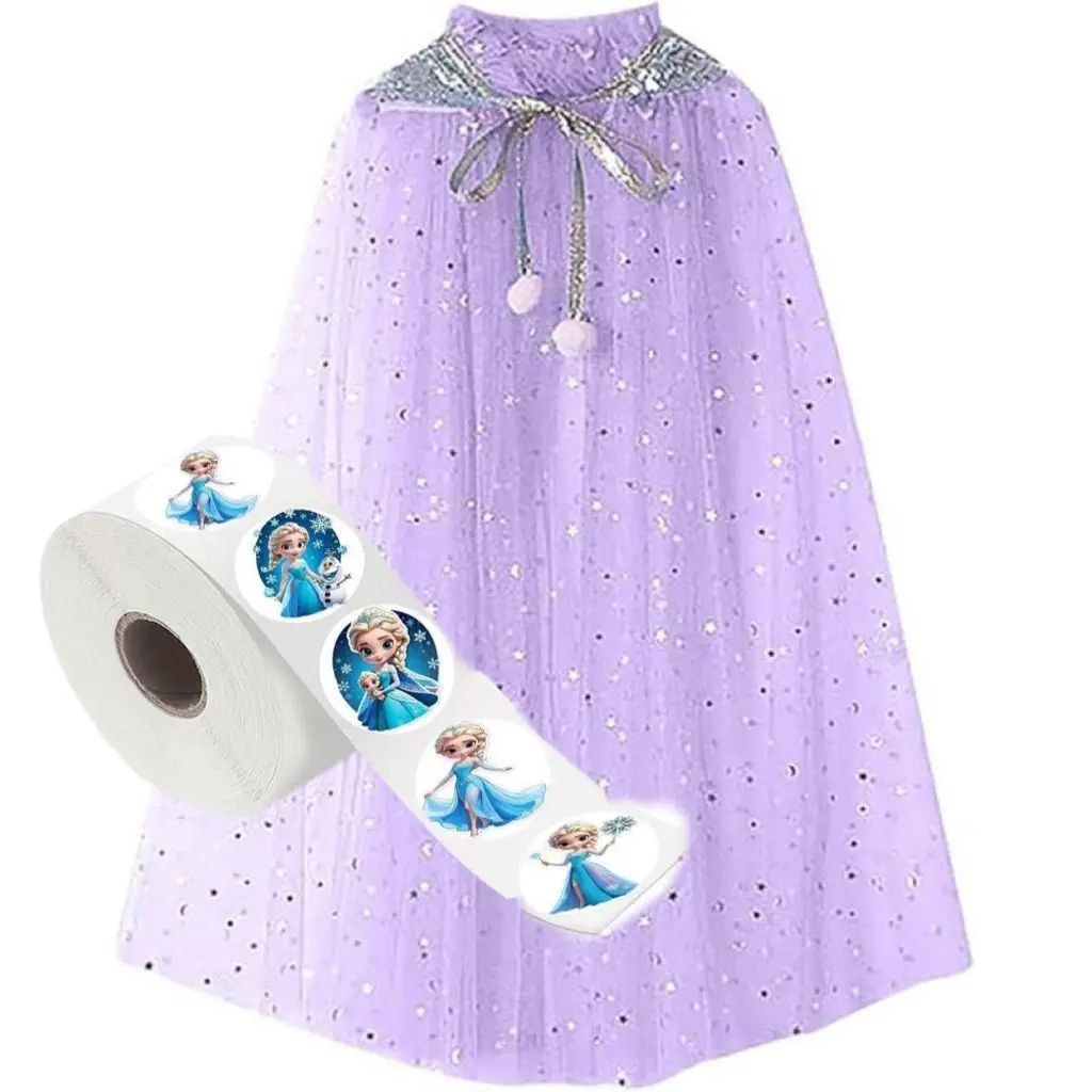 Frozen Veil Elsa Elsa Cloak Princess Shawl Sophia Cloak Girls Halloween Children's Dress up - Image 27
