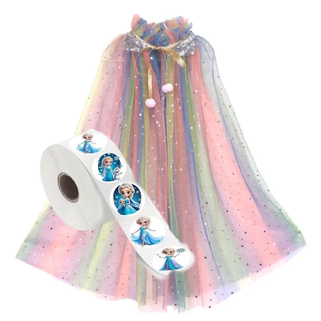 Frozen Veil Elsa Elsa Cloak Princess Shawl Sophia Cloak Girls Halloween Children's Dress up - Image 28
