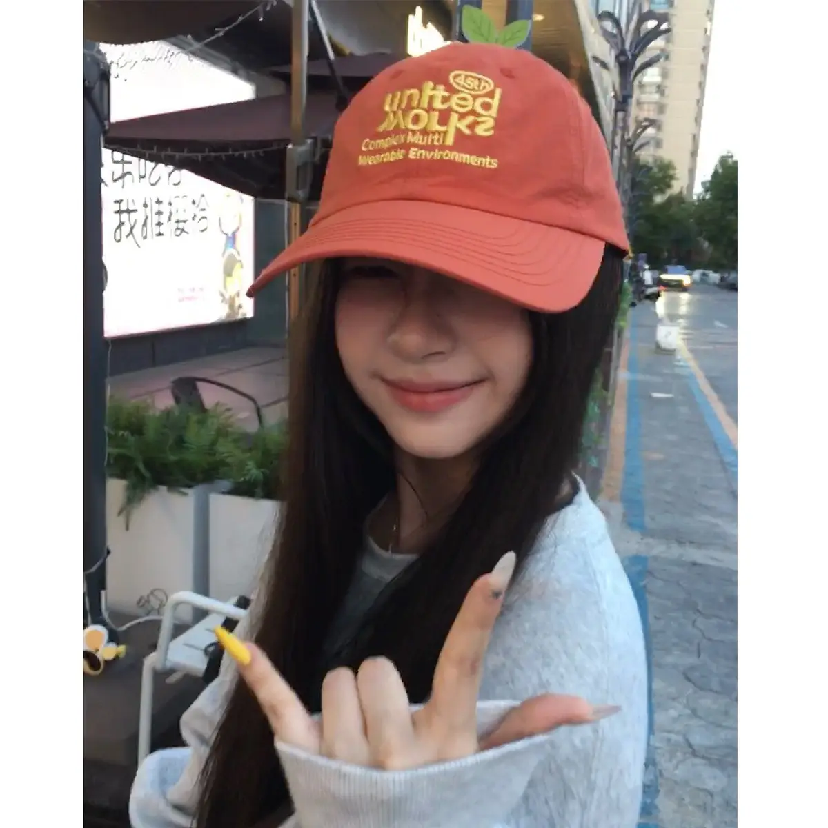 Women Baseball Cap with Yellow Logo, Durable Outdoor Sun Hat