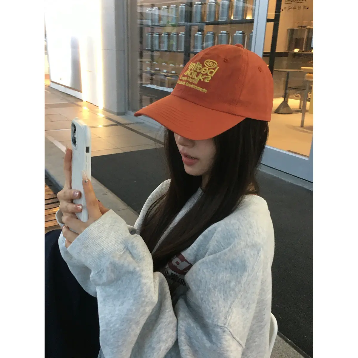 Women Baseball Cap with Yellow Logo, Durable Outdoor Sun Hat