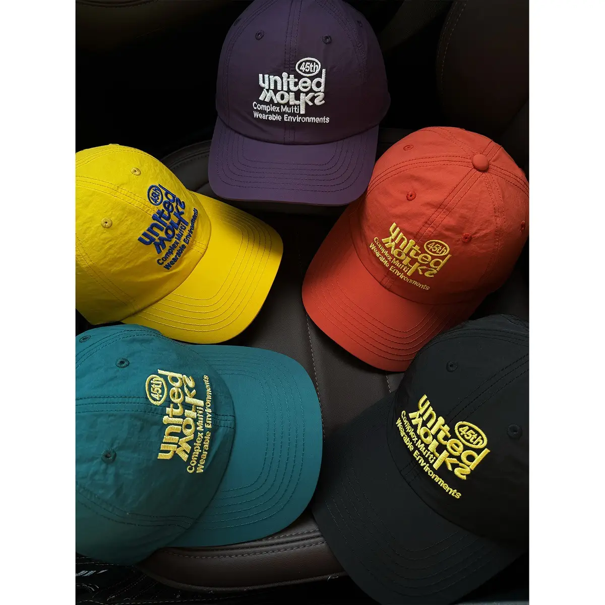Women Baseball Cap with Yellow Logo, Durable Outdoor Sun Hat