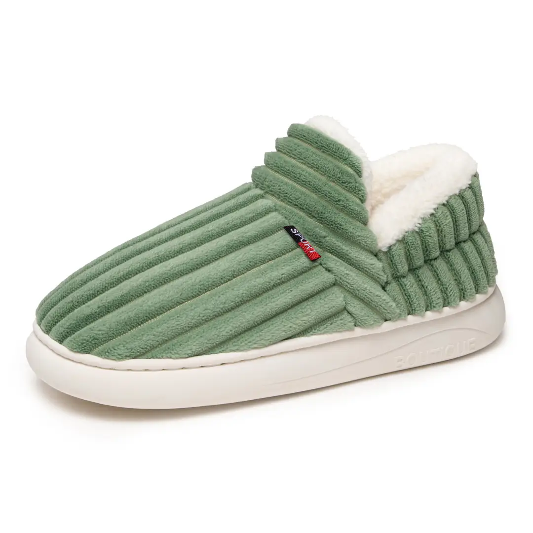 Women's Cotton Shoes for Home, Warm Furry Slippers, Lazy Shoes, Cross-Border Temu Large Size Cotton Slippers, Coral Fleece Lazy Shoes