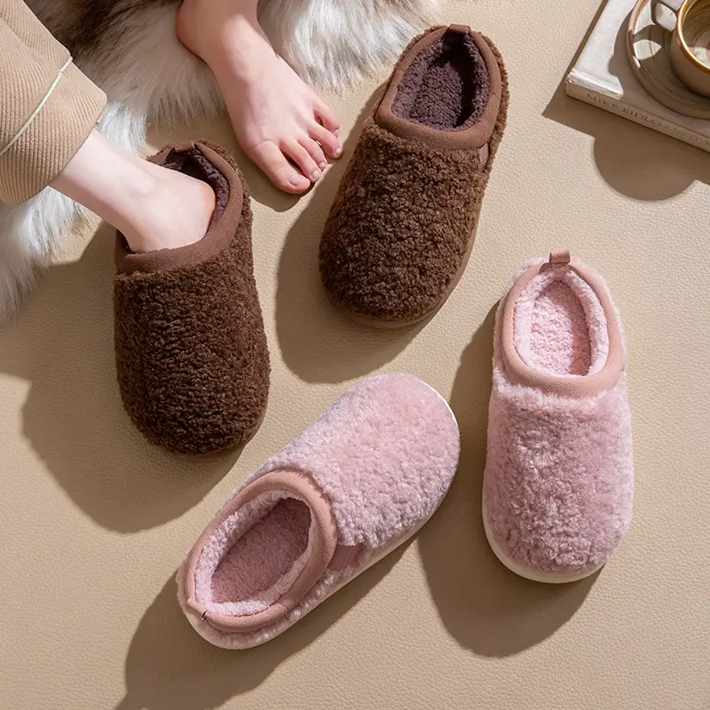 Plush Cotton Slippers for Men, Winter 2026 New Model, Indoor Non-Slip, Quiet, Comfortable with a Stepping-On-Clouds Feel, Thick-Soled Cotton Slippers for Women - Image 6