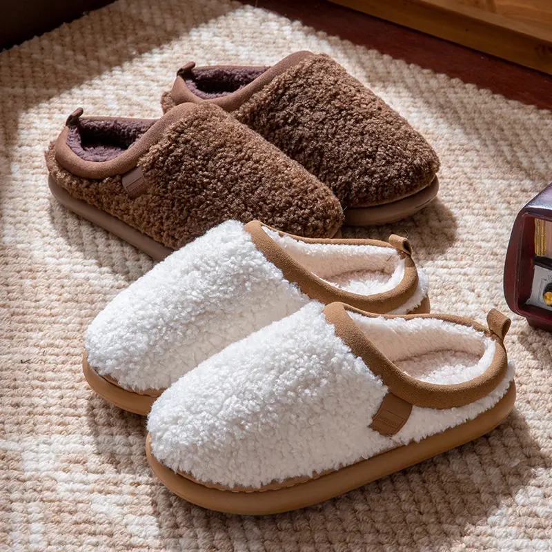 Plush Cotton Slippers for Men, Winter 2026 New Model, Indoor Non-Slip, Quiet, Comfortable with a Stepping-On-Clouds Feel, Thick-Soled Cotton Slippers for Women - Image 7