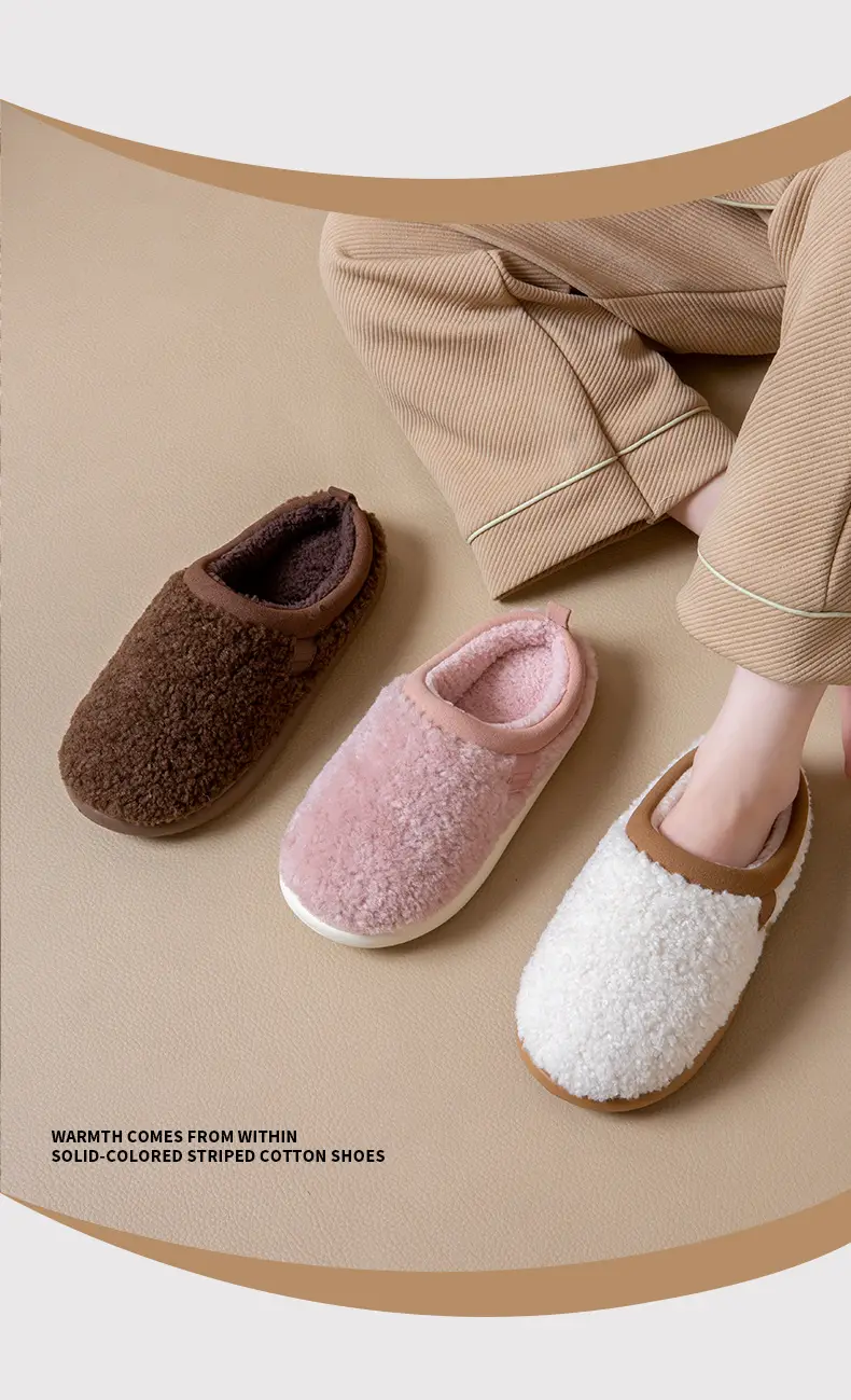 Plush Cotton Slippers for Men, Winter 2026 New Model, Indoor Non-Slip, Quiet, Comfortable with a Stepping-On-Clouds Feel, Thick-Soled Cotton Slippers for Women — feature 11