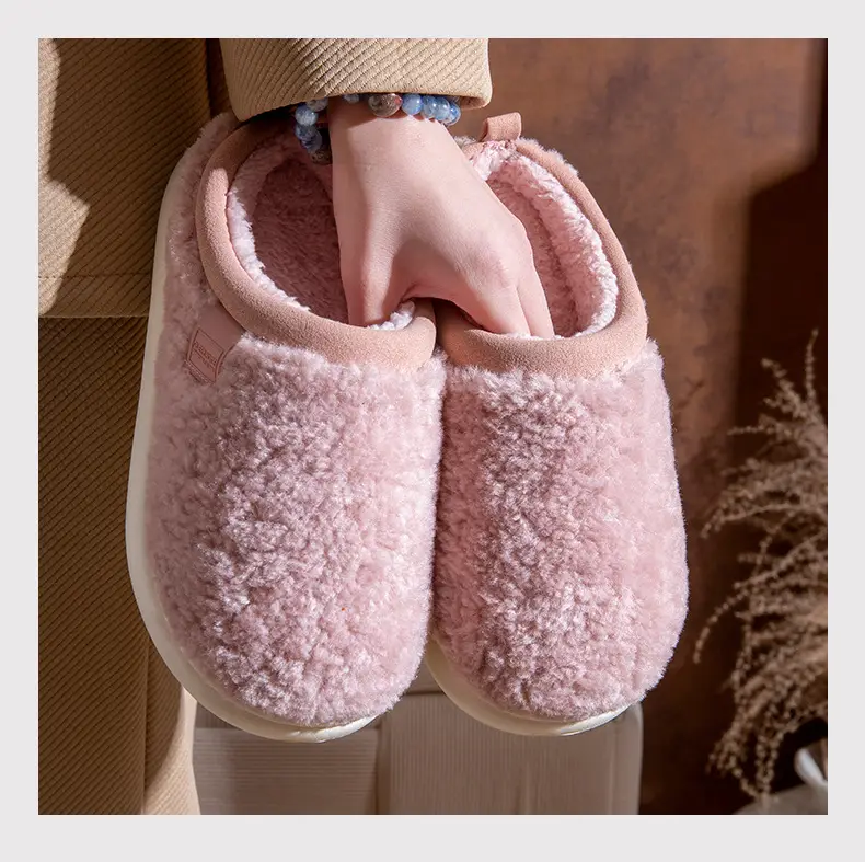 Plush Cotton Slippers for Men, Winter 2026 New Model, Indoor Non-Slip, Quiet, Comfortable with a Stepping-On-Clouds Feel, Thick-Soled Cotton Slippers for Women — feature 13