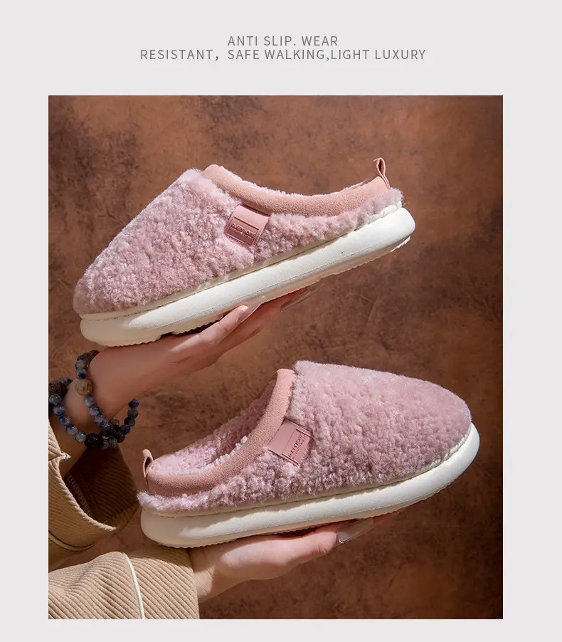 Plush Cotton Slippers for Men, Winter 2026 New Model, Indoor Non-Slip, Quiet, Comfortable with a Stepping-On-Clouds Feel, Thick-Soled Cotton Slippers for Women — feature 16