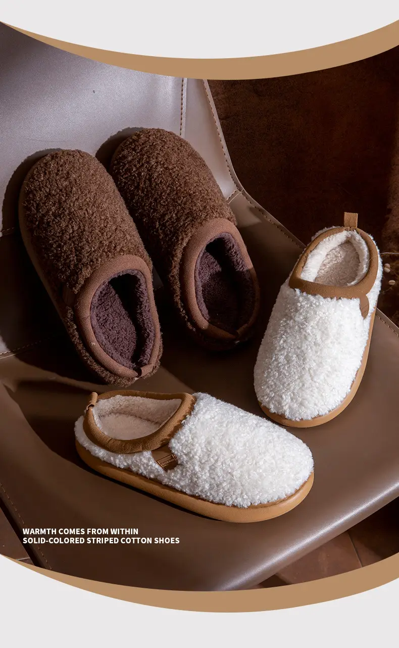 Plush Cotton Slippers for Men, Winter 2026 New Model, Indoor Non-Slip, Quiet, Comfortable with a Stepping-On-Clouds Feel, Thick-Soled Cotton Slippers for Women — feature 6