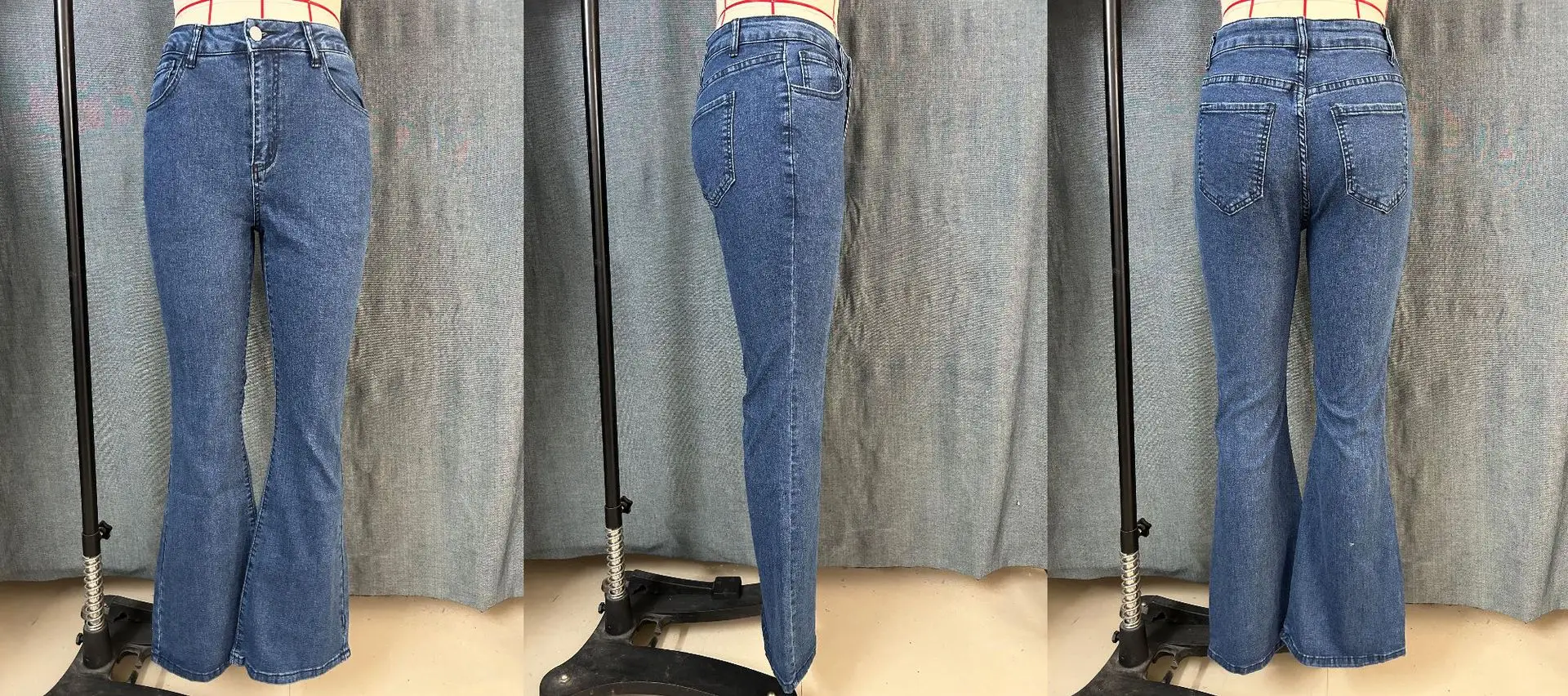 Women's Stretchy Dark Blue Flared Jeans 2025 — feature 10