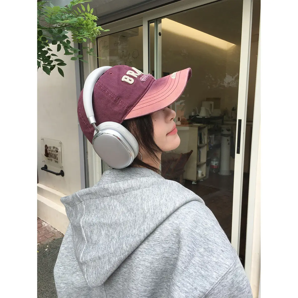 Vintage Two-Tone Baseball Cap for Women Sweet Cool Casual Face-Slimming Duckbill Cap New Hat for Men