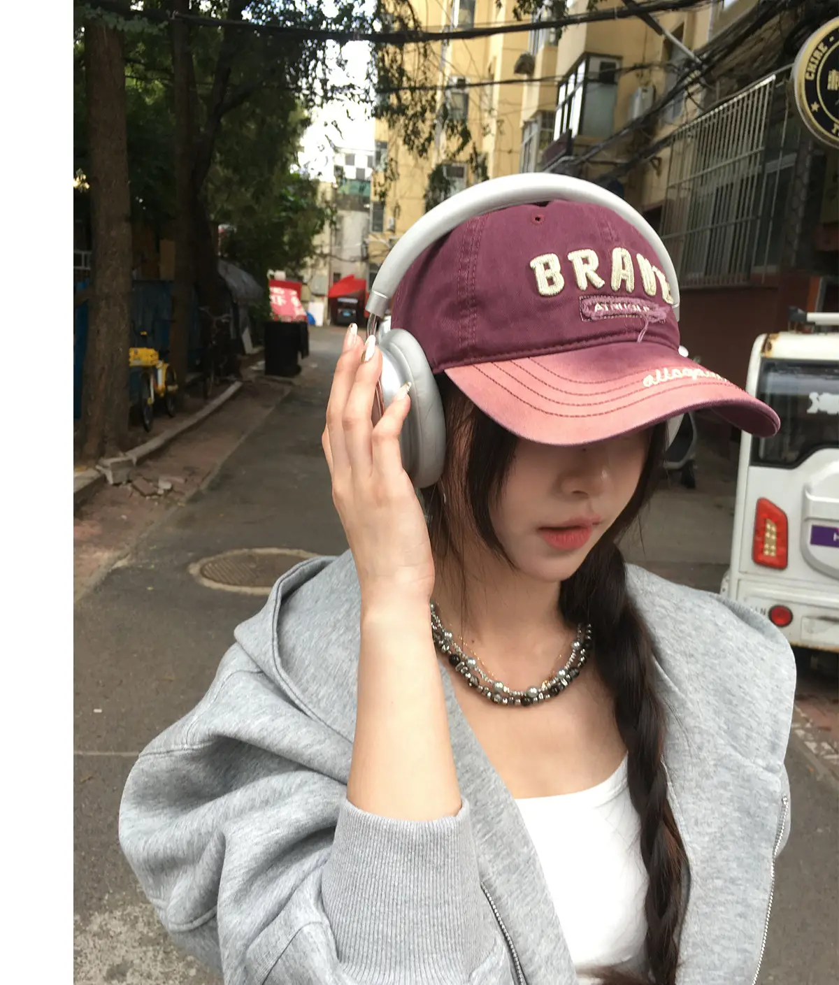 Vintage Two-Tone Baseball Cap for Women Sweet Cool Casual Face-Slimming Duckbill Cap New Hat for Men — feature 14