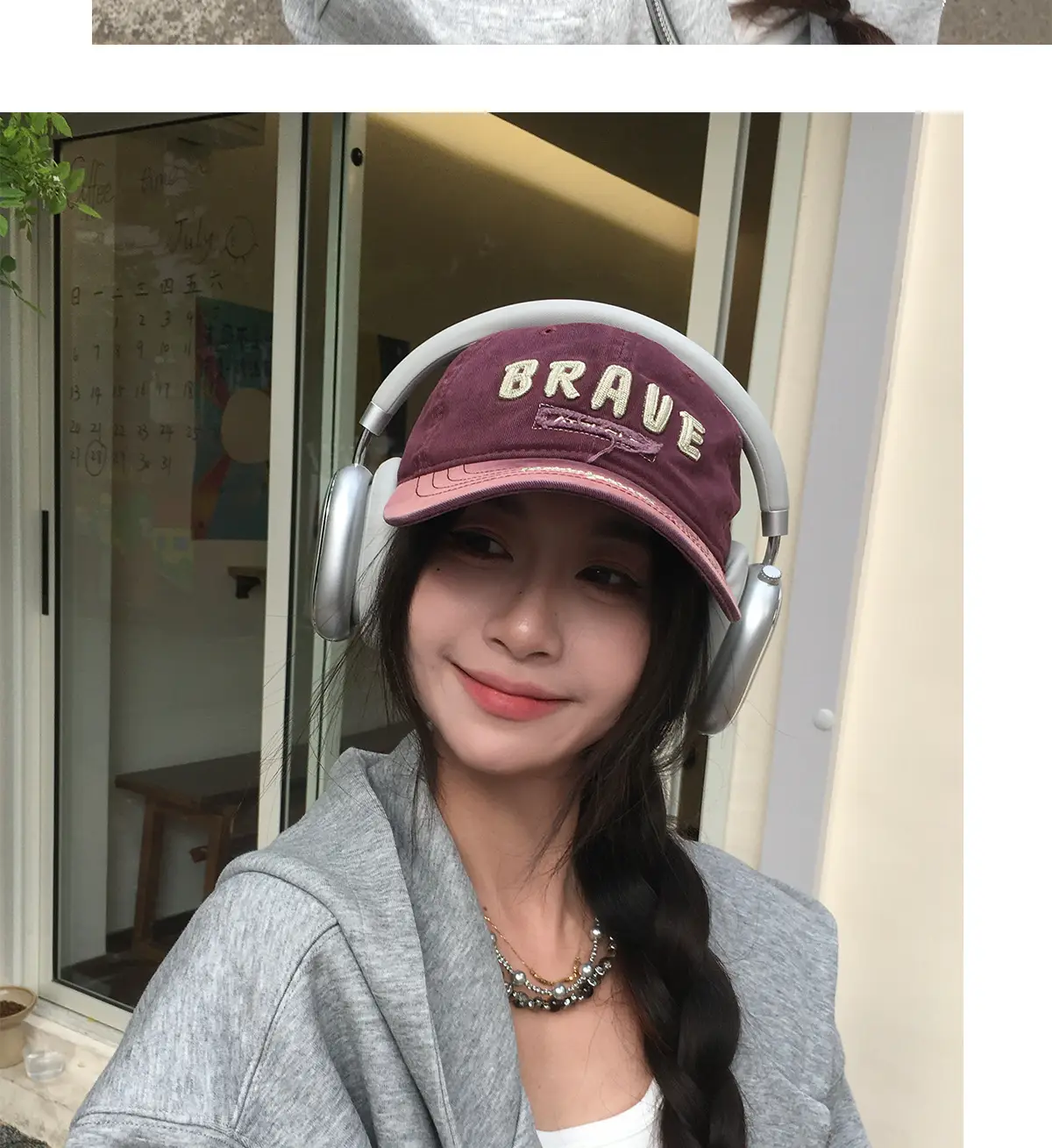 Vintage Two-Tone Baseball Cap for Women Sweet Cool Casual Face-Slimming Duckbill Cap New Hat for Men — feature 15