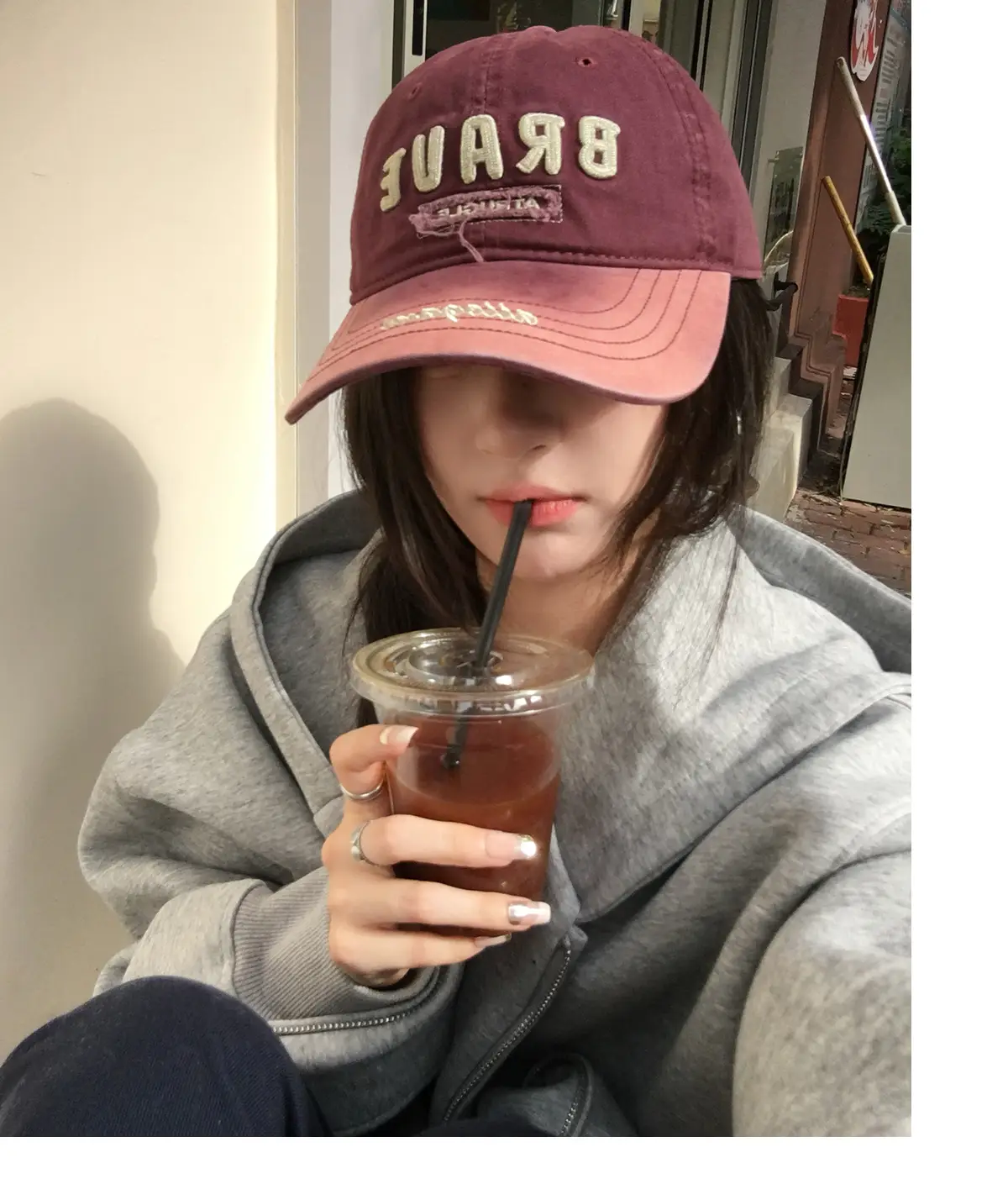 Vintage Two-Tone Baseball Cap for Women Sweet Cool Casual Face-Slimming Duckbill Cap New Hat for Men — feature 5