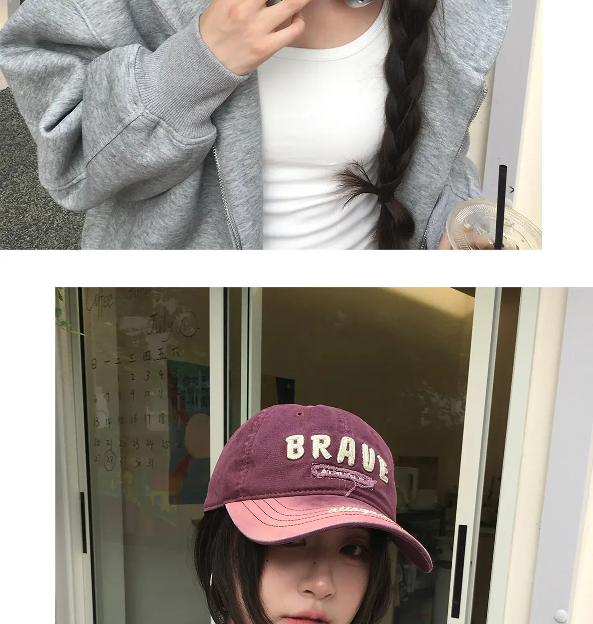 Vintage Two-Tone Baseball Cap for Women Sweet Cool Casual Face-Slimming Duckbill Cap New Hat for Men — feature 8