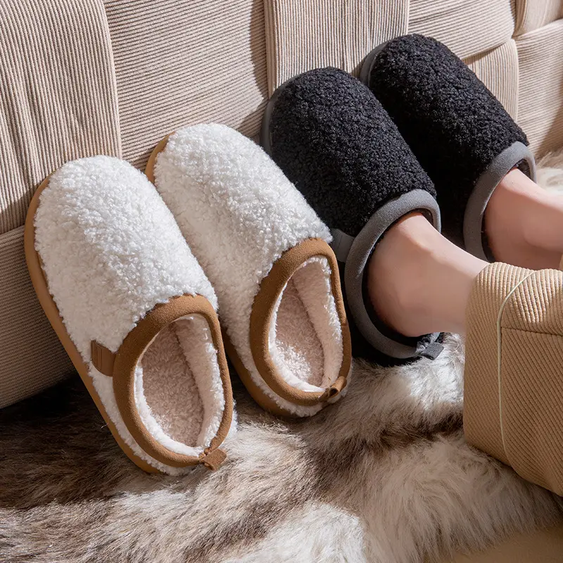 Cotton Slippers for Men, Winter Indoor Home Use, Non-Slip, Warm, Breathable Slippers for Autumn and Winter, Women's Maternity Shoes - Image 6