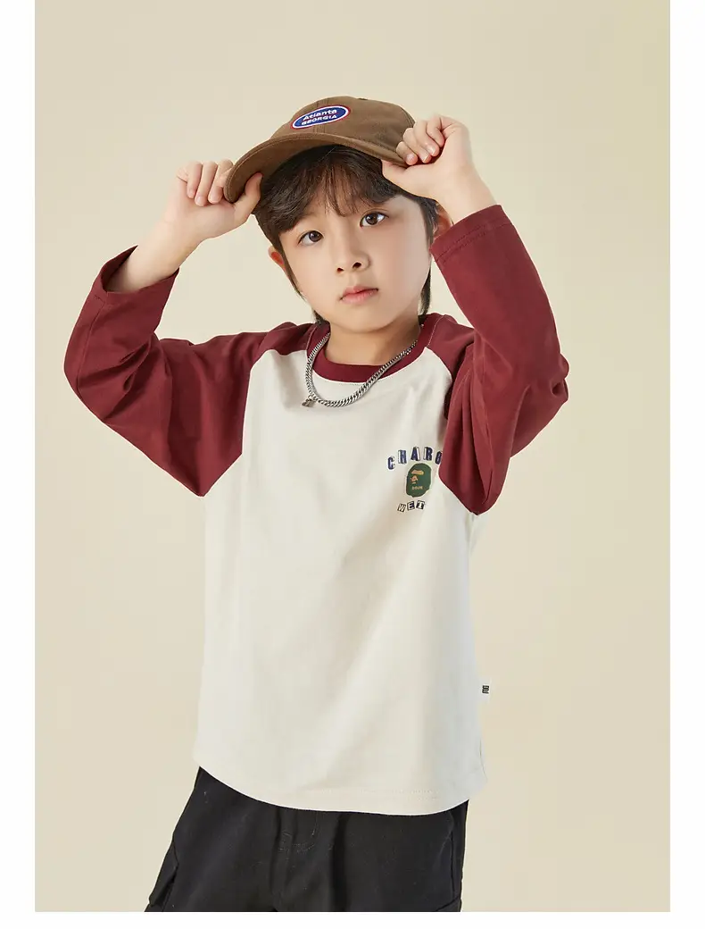 Duoduo Boys Cotton Long Sleeve T-Shirt Navy Blue Medium to XL — feature 16